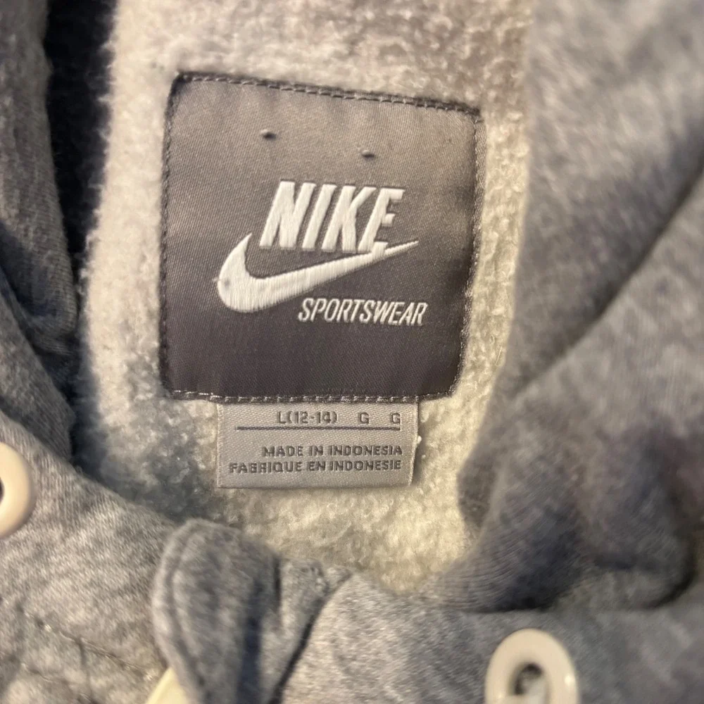 Nike Sportswear Boys Full Zip Hoodie Heather Gray Fleece L 12-14 Sweatshirt